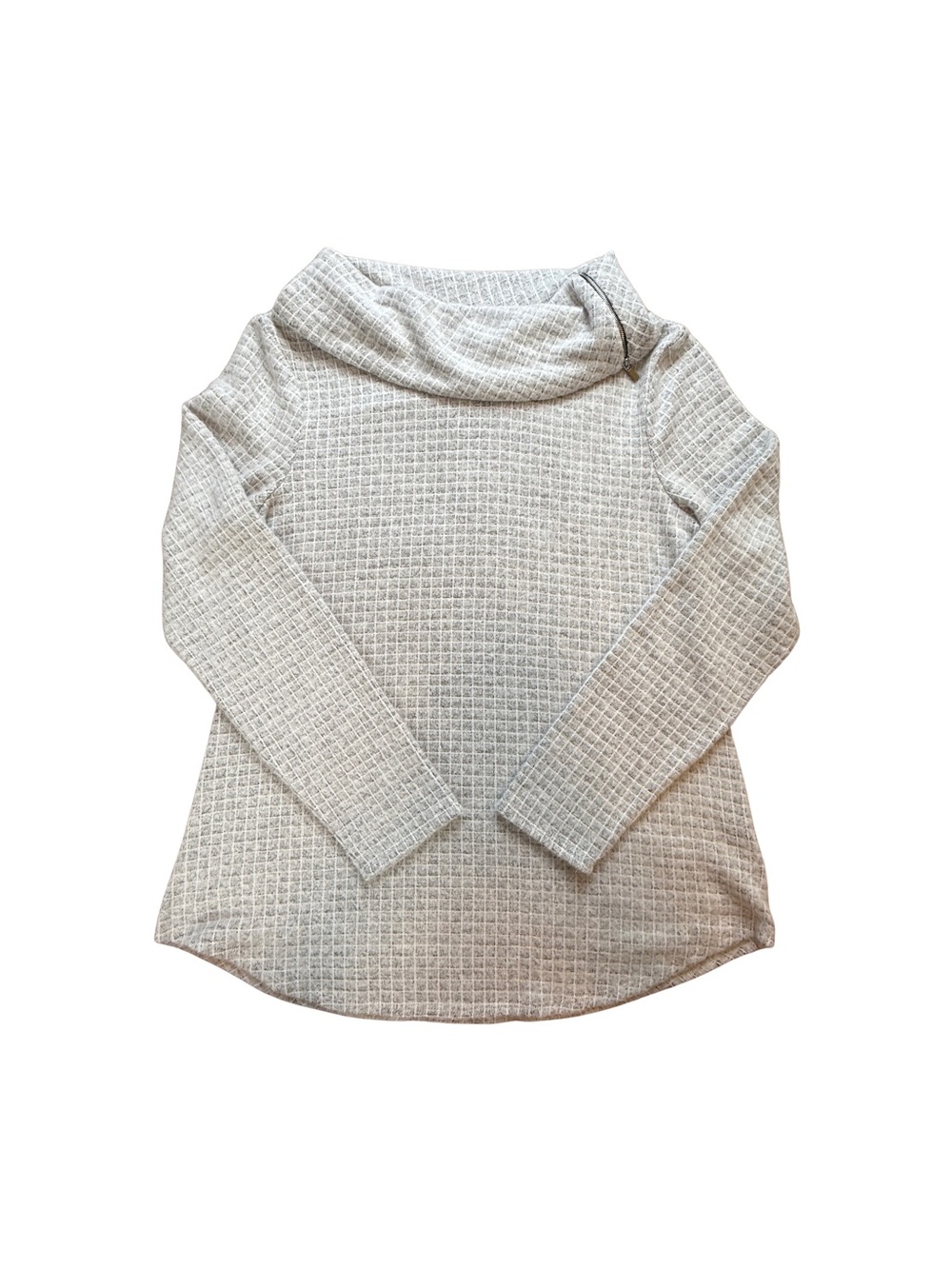 NWT Fortune + Ivy Katelyn Women's Lightweight Cowl Neck Knit Sweater Light Gray